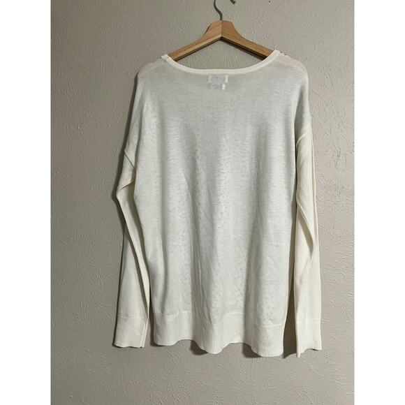 Van Heusen Ivory top with black dots Large - Picture 6 of 8